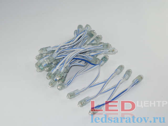 Светодиодный пиксель  9мм, DC5V, синий
