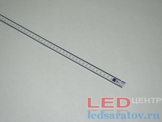 Светодиодная линейка 690мм*12мм, SMD 2835, 72LED, IP20, 2pin, AC220V, теплый (23466)