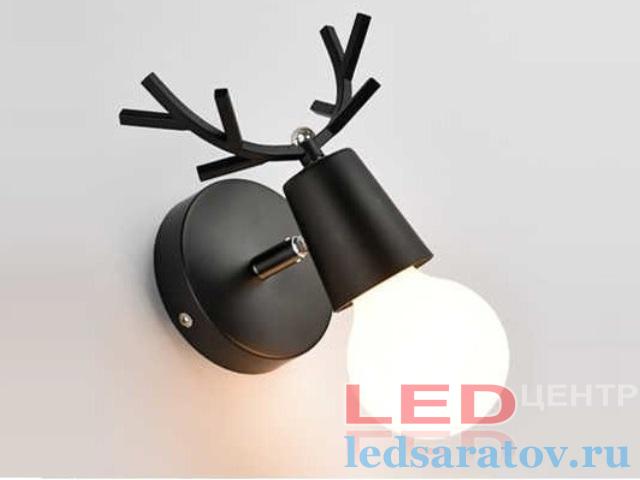 Бра LOFT 301-1, Е27, черный Лось