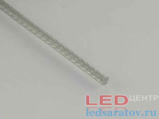Кабель-струна 2*0,3мм², прозрачный LED-центр