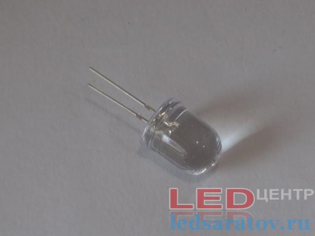 Светодиод выводной Ø10мм, 0,06W, DC3V, 20mA, зеленый