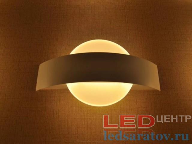 Светодиодный настенный светильник 24см*6см, 6w, AC220V, 4000k, IP20, белый (BH269-WH)
