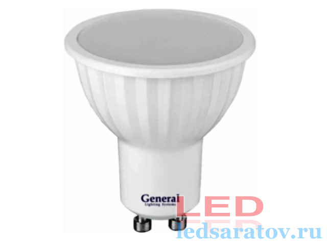 Лампочка светодиодная GU10- 7w, 3000k, 220V General