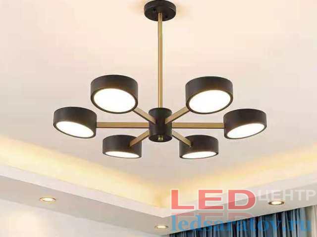Люстра 8063-6, LED, 4000K, черный