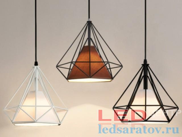 Светильник подвесной Е27, белый с белым (LOFT 8031-1)