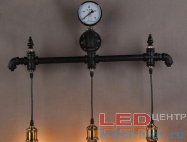 Бра LOFT SG23-3, Е27, с монометром, черный