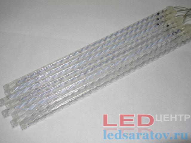 Светодиодная гирлянда - cосульки 45см, 8шт., 36LED, AC220V, RGB