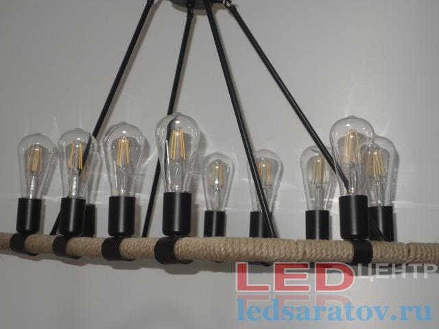 Люстра LOFT 6597-10, Е27, черный