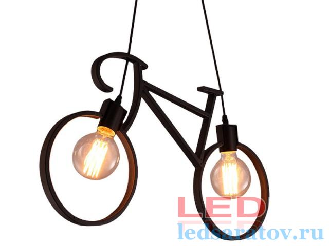 Светильник LOFT 131-2, Е27, подвесной, черный Велосипед