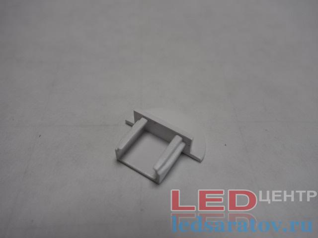 Заглушка торцевая  для профиля PXG207, глухая, белая LED-центр