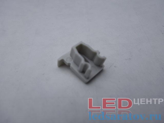 Заглушка торцевая  для профиля PXG103A, сквозная, серый LED-центр