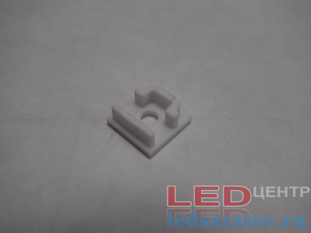 Заглушка торцевая  для профиля PXG1414, сквозная, белая LED-центр