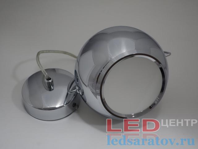Светодиодный подвесной светильник 7w, хром Шар