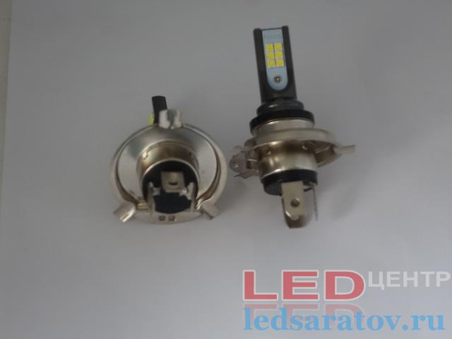 Комплект светодиодных ламп H4, 12LED*30w, 5500K Hoping