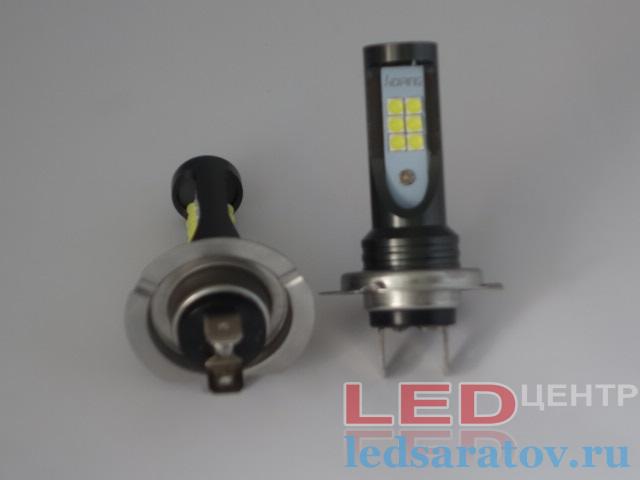 Комплект светодиодных ламп H7, 12LED*30w, 5500K Hoping