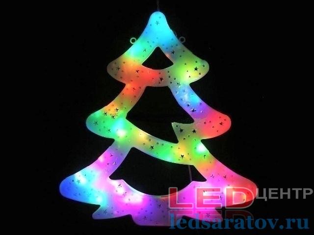 Светодиодный бытовой декор Елка, 40см*27см, AC220V, RGB