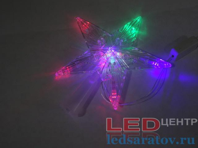 Звезда на елку, 15см, AC220V, RGB