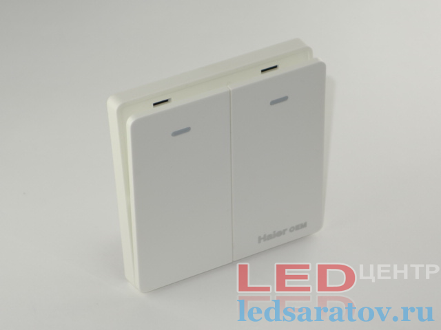 Выключатель D50, 2-х линейный, AC220, 10A, белый Haier
