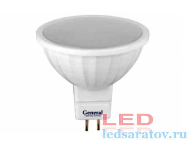 Лампочка светодиодная MR16- 8w, 4500k, GU5.3, 220V General