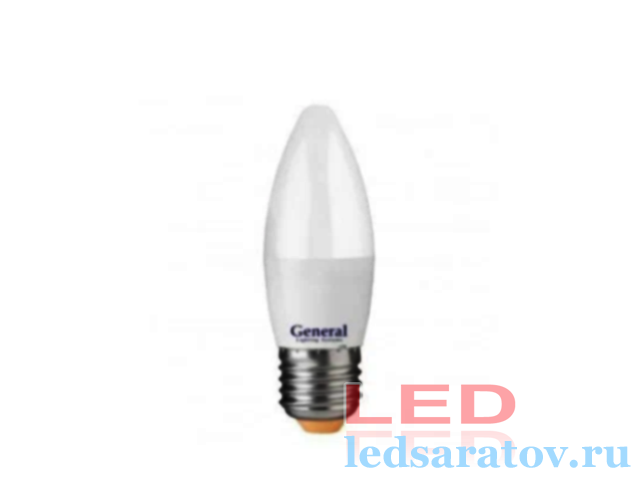 Лампочка светодиодная C37- 7w, 2700k, Е27, 220V General
