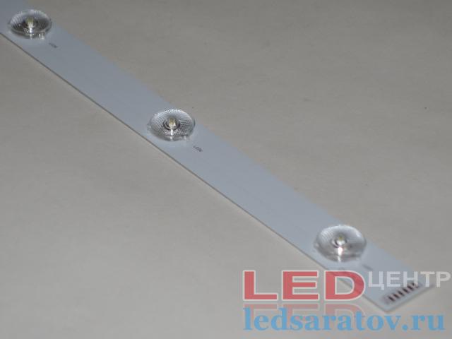 Led подсветка CH-7LED, 560мм*20мм, 7LED, линза, 3v, прямого свечения