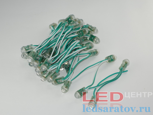 Светодиодный пиксель 12мм, DC5V, зеленый