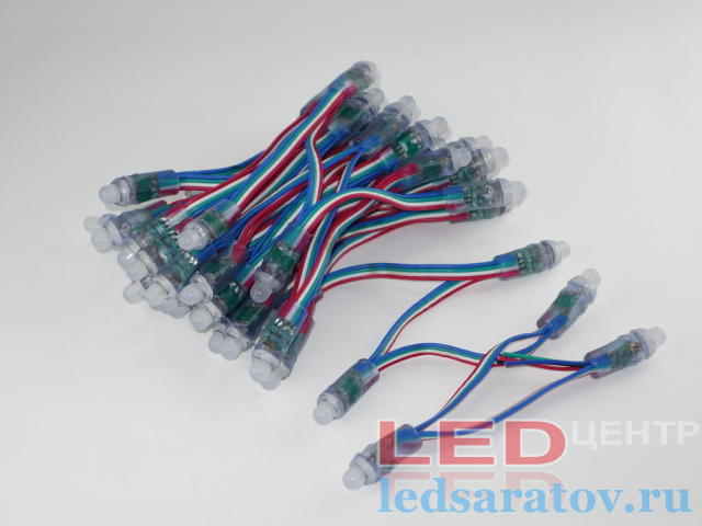Светодиодный пиксель 12мм, DC5V, RGB