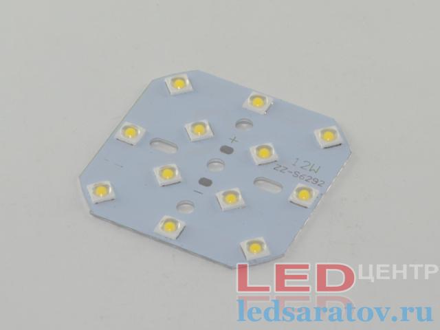 Светодиодная площадка 12LED*1W, 3000k-3500k, DC32V (ZZ-S6292)