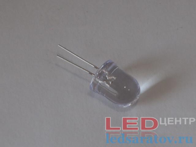 Светодиод выводной Ø10мм, 0,06W, DC3V, 20mA, белый