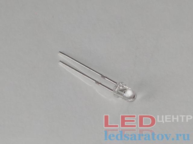 Светодиод выводной  Ø3мм, 0,06W, DC3V-3,2V, зеленый