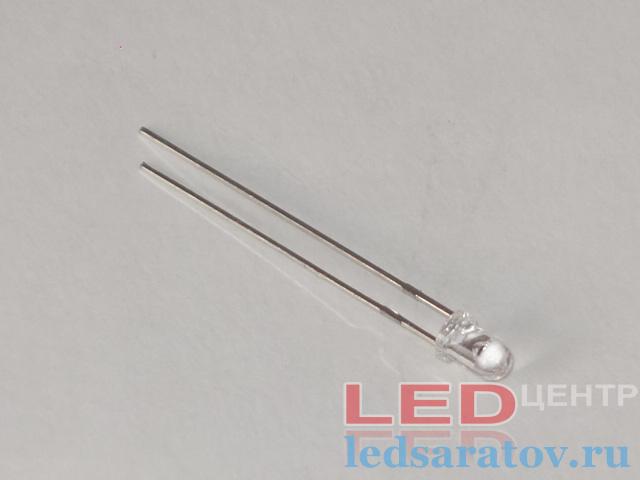 Светодиод выводной  Ø3мм, 0,06W, DC2V-2.2V, желтый