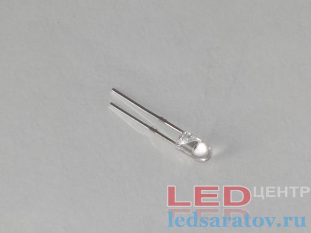 Светодиод выводной  Ø3мм, 0,06W, DC2V-2.2V, красный