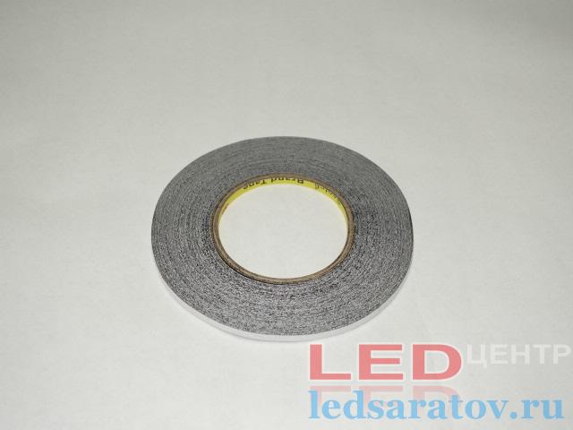 Скотч двухстороний  5mm*50m, черный LED-центр