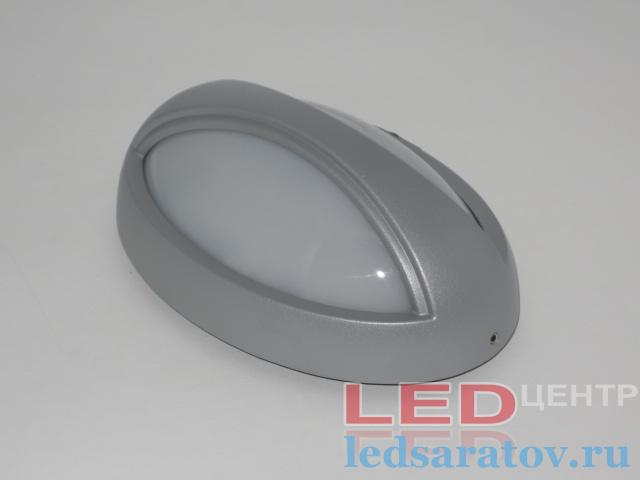 Овальный светодиодный накладной светильник 7w, 4000k, 510Lm, серый JazzWay (PBH-OB)