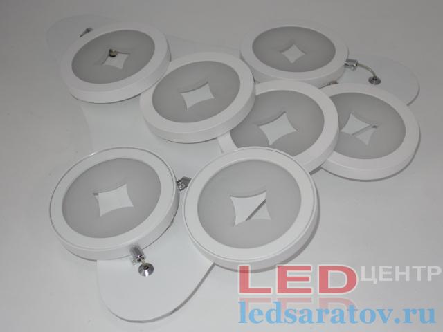 Люстра 42W, 7LED, 3000k, 7 струны Ромб