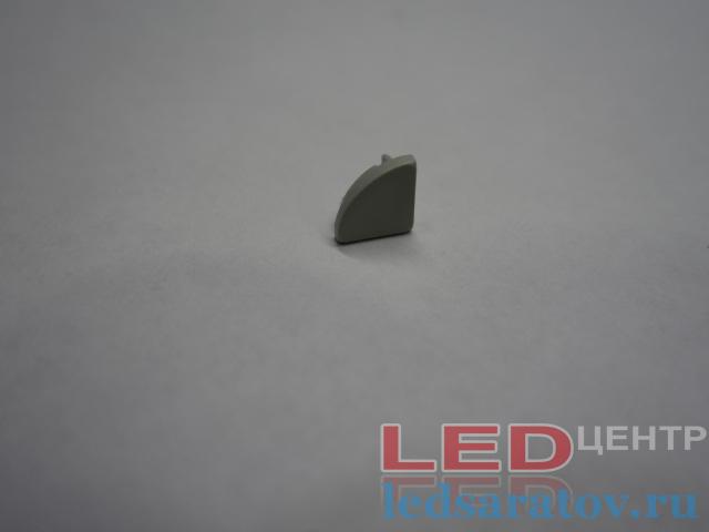 Заглушка торцевая  для профиля PXG08, глухая, серый LED-центр