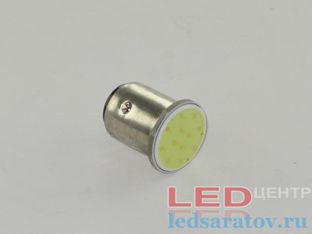 Светодиодная лампочка 1157, COB, 3W, двухконтактная, белый