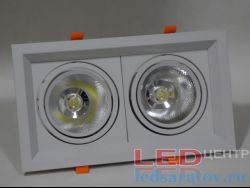 Модульный светодиодный светильник 2св.*20w, 315мм*180мм, AC220V, белый