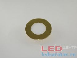 Круглая встраиваемая светодиодная панель DownLight  3w, НØ90мм-ВØ65мм, 4000k, AC220V, золото