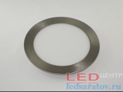 Круглая встраиваемая светодиодная панель DownLight 12w, НØ170мм-ВØ150мм, 4000k, AC220V, хром
