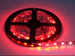 Светодиодная лента   SMD 5050, 60LED*10-12Lm, IP20, 10мм, 2pin, 12V, 14,4W-1м*5м, красный