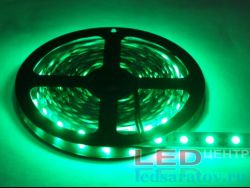 Светодиодная лента   SMD 5050, 60LED*10-12Lm, IP20, 10мм, 2pin, 12V, 14,4W-1м*5м, зеленый