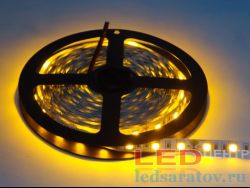 Светодиодная лента   SMD 5050, 60LED*10-12Lm, IP20, 10мм, 2pin, 12V, 14,4W-1м*5м, желтый