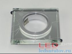 Светильник встраиваемый Квадрат с теплой подсветкой, ВØ55мм, 220V (B-026-WW)