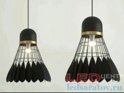 Светильник LOFT 9292-1, 35см*30см, Е27, подвесной, черный Валанчик