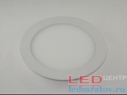 Круглая встраиваемая светодиодная панель DownLight 10w, НØ160мм-ВØ140мм, 6500k, AC220V, серебристый-RD