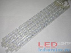 Светодиодная гирлянда - cосульки 50см, 8шт., 48LED, AC220V, синий с белым