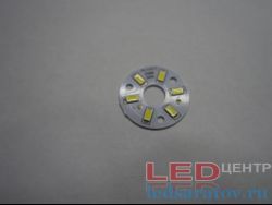 Светодиодная площадка SMD 5730,  6LED, 4000k-4500k, Ø32мм, DC9V, 3W (CQ-LV3177)