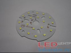 Светодиодная площадка SMD 2835, 18LED, 6000k-6500k, Ø65мм, DC27V, 9W (2835-2B9C)