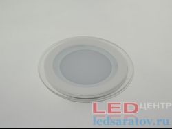 Круглый встраиваемый светодиодный светильник  6w, 5000k, НØ100мм-ВØ70мм, 220V, белый, матовый